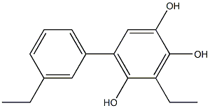 3-Ethyl-5-(3-ethylphenyl)benzene-1,2,4-triol 구조식 이미지