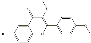 2-(4-Methoxyphenyl)-6-hydroxy-3-methoxy-4H-1-benzopyran-4-one 구조식 이미지