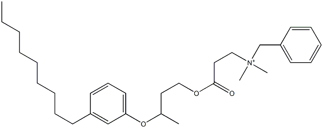 N,N-Dimethyl-N-benzyl-N-[2-[[3-(3-nonylphenyloxy)butyl]oxycarbonyl]ethyl]aminium Structure