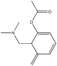 Acetic acid 6-dimethylaminomethyl-5-methylene-1,3-cyclohexadienyl ester Structure