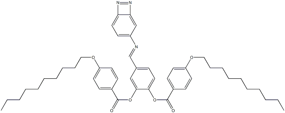 Bis[4-(decyloxy)benzoic acid]4-[(azobenzen-4-yl)iminomethyl]-1,2-phenylene ester 구조식 이미지