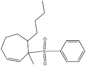 4-Butyl-3-methyl-3-(phenylsulfonyl)cycloheptene 구조식 이미지