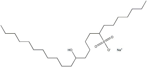 13-Hydroxytetracosane-8-sulfonic acid sodium salt Structure