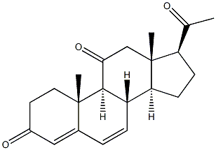 Pregna-4,6-diene-3,11,20-trione Structure