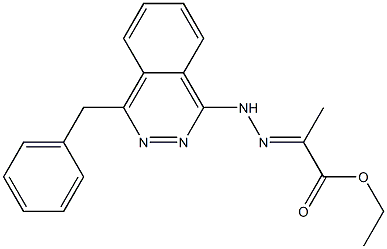 2-[2-(4-Benzylphthalazine-1-yl)hydrazono]propanoic acid ethyl ester 구조식 이미지