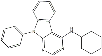 4-Cyclohexylamino-9-phenyl-9H-pyrimido[4,5-b]indole 구조식 이미지