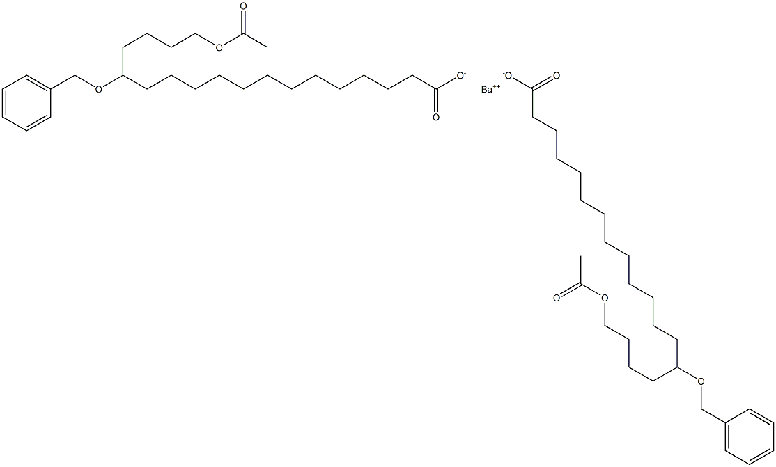 Bis(14-benzyloxy-18-acetyloxystearic acid)barium salt Structure