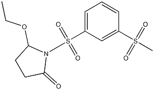 5-Ethoxy-1-[[3-(methylsulfonyl)phenyl]sulfonyl]pyrrolidin-2-one Structure