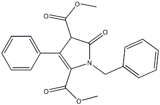 1-Benzyl-3-phenyl-5-oxo-4,5-dihydro-1H-pyrrole-2,4-dicarboxylic acid dimethyl ester 구조식 이미지