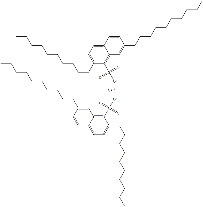 Bis(2,7-didecyl-1-naphthalenesulfonic acid)calcium salt 구조식 이미지