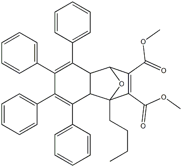 4-Butyl-1,4,4a,8a-tetrahydro-5,6,7,8-tetraphenyl-1,4-epoxynaphthalene-2,3-dicarboxylic acid dimethyl ester Structure