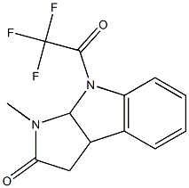 3,3a,8,8a-Tetrahydro-1-methyl-8-(trifluoroacetyl)pyrrolo[2,3-b]indol-2(1H)-one 구조식 이미지