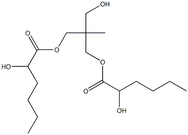 Bis(2-hydroxyhexanoic acid)2-(hydroxymethyl)-2-methyl-1,3-propanediyl ester Structure