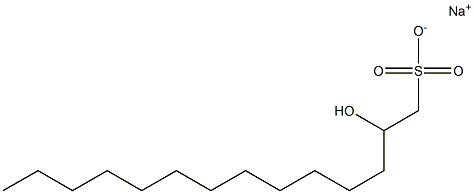 2-Hydroxytetradecane-1-sulfonic acid sodium salt Structure