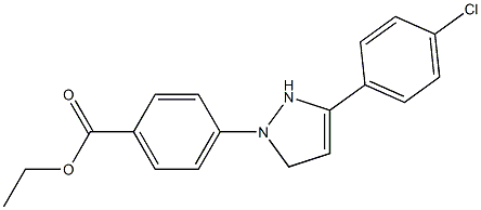 4-[3-(4-Chlorophenyl)-3-pyrazolin-1-yl]benzoic acid ethyl ester Structure