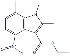 1,2,7-Trimethyl-4-nitro-1H-indole-3-carboxylic acid ethyl ester Structure