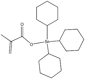 Methacrylic acid tricyclohexylstannyl ester Structure