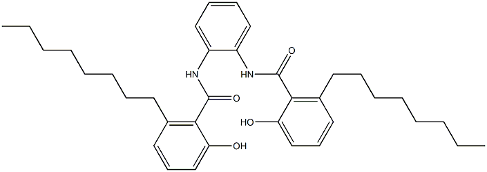 N,N'-Bis(6-octylsalicyloyl)-o-phenylenediamine 구조식 이미지