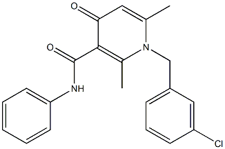 1-(3-Chlorobenzyl)-1,4-dihydro-2,6-dimethyl-N-phenyl-4-oxopyridine-3-carboxamide Structure