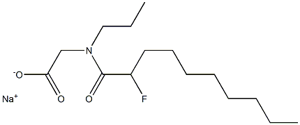 N-(2-Fluorodecanoyl)-N-propylglycine sodium salt Structure