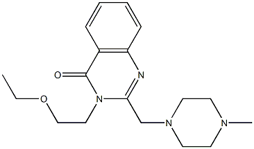 2-[(4-Methylpiperazin-1-yl)methyl]-3-(2-ethoxyethyl)quinazolin-4(3H)-one 구조식 이미지