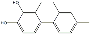 3-Methyl-4-(2,4-dimethylphenyl)benzene-1,2-diol 구조식 이미지