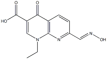 1-Ethyl-1,4-dihydro-7-[(hydroxyimino)methyl]-4-oxo-1,8-naphthyridine-3-carboxylic acid 구조식 이미지