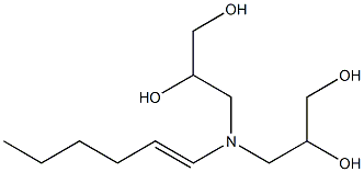 3,3'-(1-Hexenylimino)bis(propane-1,2-diol) 구조식 이미지
