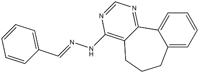 4-[2-(Phenylmethylene)hydrazino]-6,7-dihydro-5H-benzo[6,7]cyclohepta[1,2-d]pyrimidine 구조식 이미지