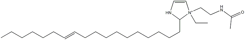 1-[2-(Acetylamino)ethyl]-1-ethyl-2-(11-octadecenyl)-4-imidazoline-1-ium Structure