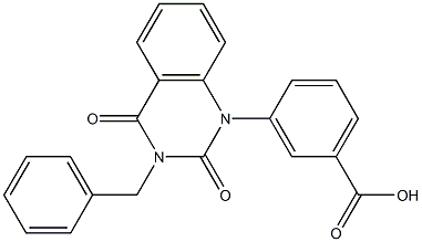3-[(3-Benzyl-1,2,3,4-tetrahydro-2,4-dioxoquinazolin)-1-yl]benzoic acid 구조식 이미지