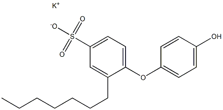 4'-Hydroxy-2-heptyl[oxybisbenzene]-4-sulfonic acid potassium salt Structure