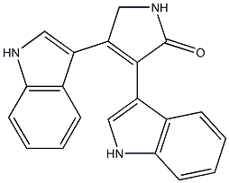 3,4-Bis(1H-indol-3-yl)-1H-pyrrol-2(5H)-one 구조식 이미지