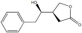 (R)-Dihydro-4-[(R)-1-hydroxy-2-phenylethyl]-2(3H)-furanone 구조식 이미지