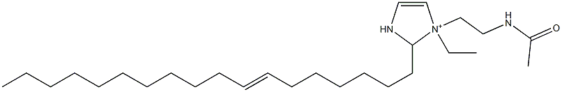 1-[2-(Acetylamino)ethyl]-1-ethyl-2-(7-octadecenyl)-4-imidazoline-1-ium 구조식 이미지