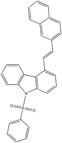 4-[2-(2-Naphthalenyl)ethenyl]-9-phenylsulfonyl-9H-carbazole Structure