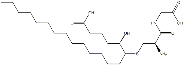 N-[S-[(R)-1-[(1S)-4-Carboxy-1-hydroxybutyl]pentadecyl]-L-cysteinyl]glycine 구조식 이미지