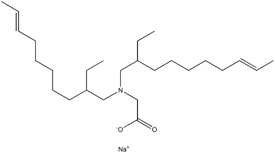 N,N-Bis(2-ethyl-8-decenyl)aminoacetic acid sodium salt 구조식 이미지