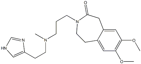 2,3-Dihydro-7,8-dimethoxy-3-[3-[N-[2-(1H-imidazol-4-yl)ethyl]-N-methylamino]propyl]-1H-3-benzazepin-4(5H)-one Structure