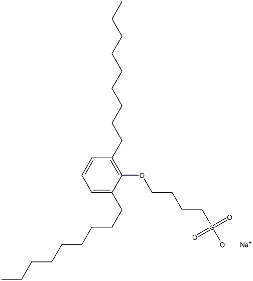 4-(2,6-Dinonylphenoxy)butane-1-sulfonic acid sodium salt 구조식 이미지