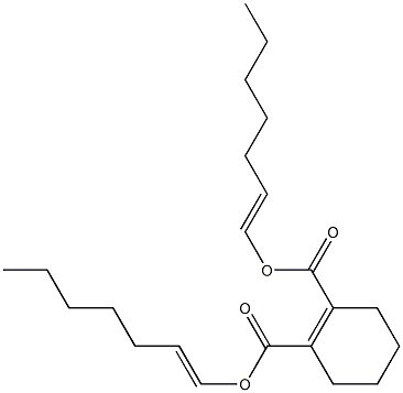 1-Cyclohexene-1,2-dicarboxylic acid bis(1-heptenyl) ester Structure