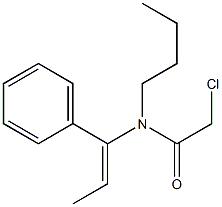 N-(1-Phenyl-1-propenyl)-N-butyl-2-chloroacetamide 구조식 이미지