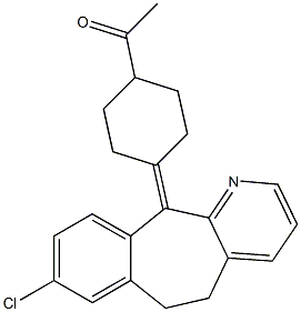 11-(4-Acetylcyclohexylidene)-8-chloro-5,6-dihydro-11H-benzo[5,6]cyclohepta[1,2-b]pyridine Structure