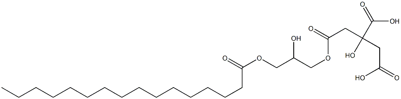 Citric acid dihydrogen 1-(2-hydroxy-3-palmitoyloxypropyl) ester 구조식 이미지