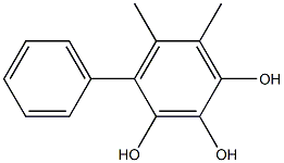 4-Phenyl-5,6-dimethylbenzene-1,2,3-triol Structure