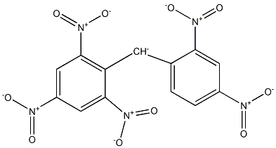 (2,4-Dinitrophenyl)(2,4,6-trinitrophenyl)methanide Structure