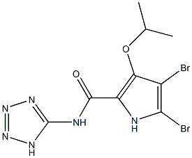 4,5-Dibromo-3-isopropyloxy-N-(1H-tetrazol-5-yl)-1H-pyrrole-2-carboxamide 구조식 이미지