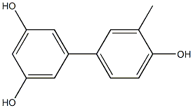 3'-Methyl-1,1'-biphenyl-3,4',5-triol 구조식 이미지