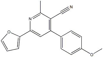 2-Methyl-4-(4-methoxyphenyl)-6-(2-furyl)pyridine-3-carbonitrile Structure
