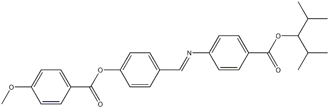 4-[4-(4-Methoxybenzoyloxy)benzylideneamino]benzoic acid (2,4-dimethylpentan-3-yl) ester 구조식 이미지